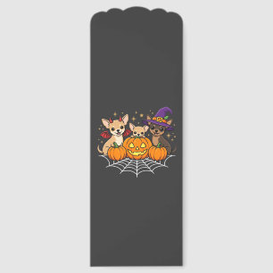 Chihuahua Halloween Pumpkin Witch Dog Design Bookmarks