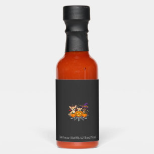 Chihuahua Halloween Pumpkin Witch Dog Design Hot Sauces