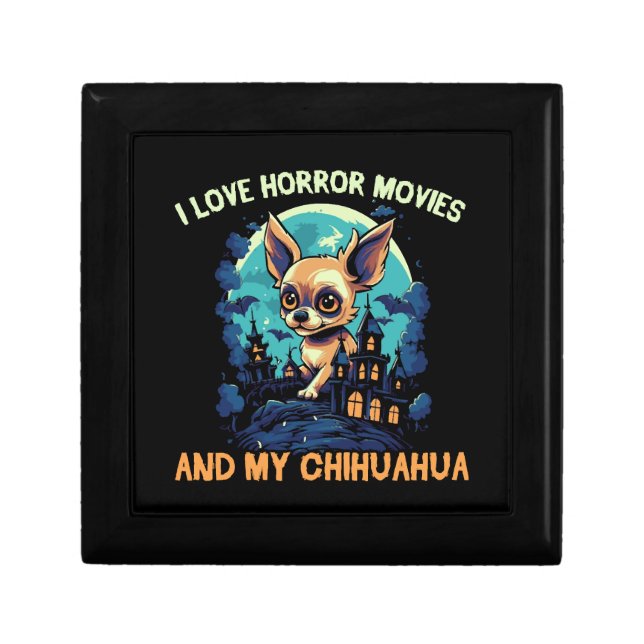 Chihuahua Halloween Puppy Trick Or Treat Dog Lover Gift Box (Front)