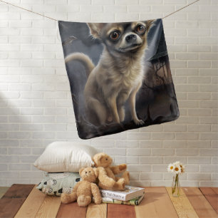 chihuahua Halloween Scary Baby Blanket
