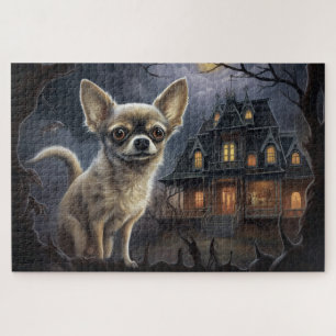 chihuahua Halloween Scary Jigsaw Puzzle