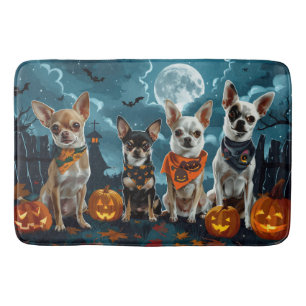 Chihuahua Halloween Spooky Bath Mat