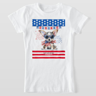Chihuahua Happy 4Th Of July America Patriotic USA T-Shirt