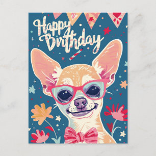 Chihuahua Happy Birthday Postcard