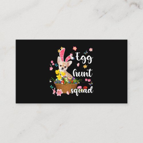 Chihuahua Happy Easter Day Easter Colorful Egg Hun Business Card