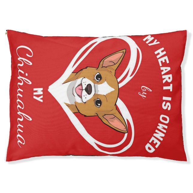 Chihuahua Heart_Dog Lover Pet Bed (Front)