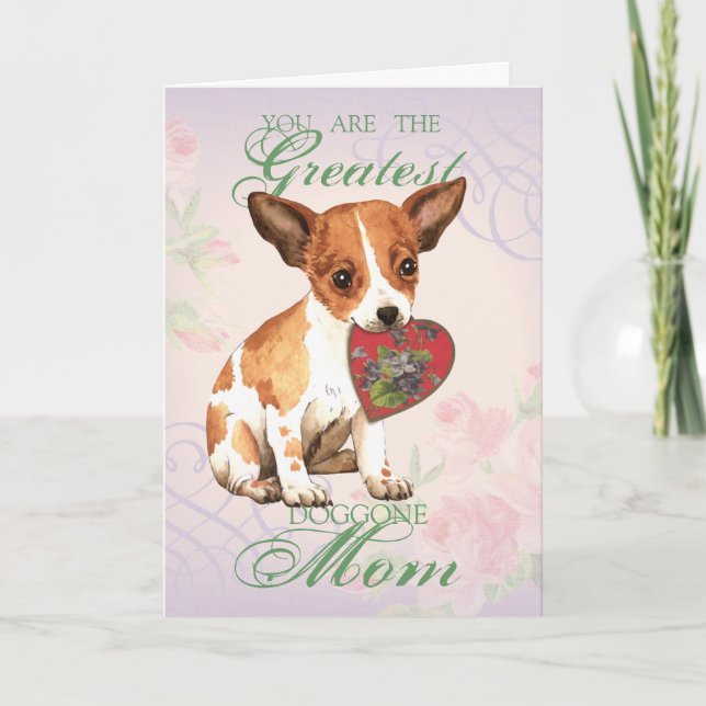 Chihuahua Heart Mom Card (Front)