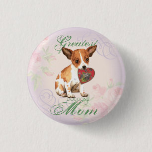 Chihuahua Heart Mom Pinback Button