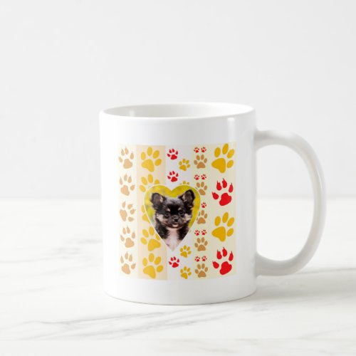 Chihuahua Heart Paw Prints Coffee Mug