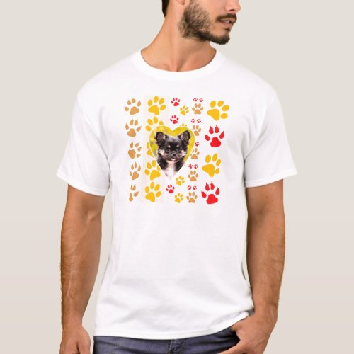 Chihuahua Heart Paw Prints T_Shirt