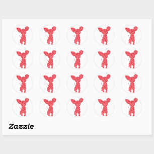 Chihuahua Hearts Dog Puppy Lover  Classic Round Sticker