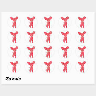 Chihuahua Hearts Dog Puppy Lover  Classic Round Sticker