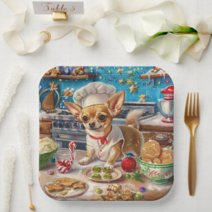 Chihuahua Holiday Baking: Festive Christmas Paper Plates