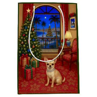Chihuahua Holiday Medium Gift Bag