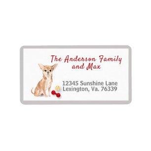 Chihuahua Home Family Return Address Label
