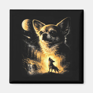 Chihuahua howling to the moon funny got that dog i magnet