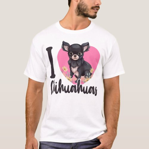 Chihuahua I Love Chihuahua Heart T_Shirt