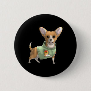Chihuahua I Love Mom Tattoo Dog Shirt Funny Mother Button