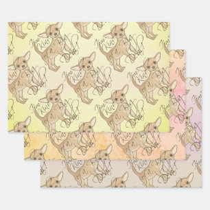 Chihuahua I'm Kind of a Big Deal Colorful Wrapping Paper Sheets