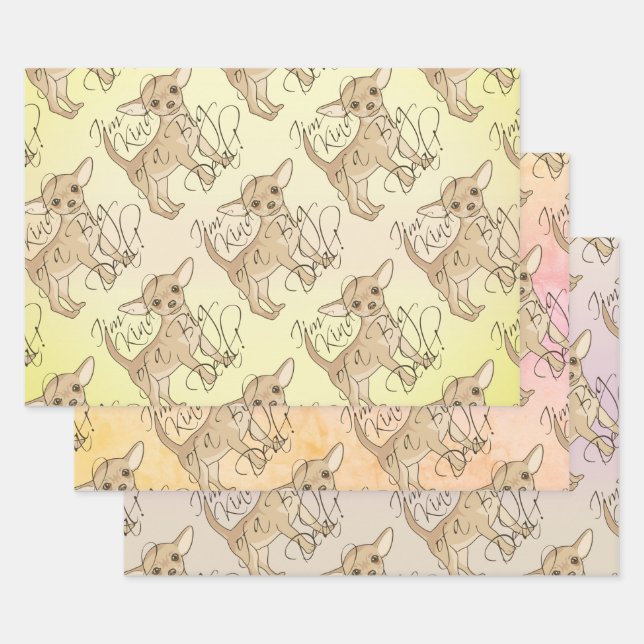 Chihuahua I'm Kind of a Big Deal | Colorful Wrapping Paper Sheets (Set)