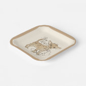 Chihuahua I'm Kind of a Big Deal Cute Square Paper Plates (Angled)