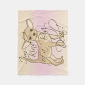Chihuahua I'm Kind of a Big Deal Graphic Design Fleece Blanket (Front)