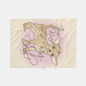 Chihuahua I'm Kind of a Big Deal Graphic Design Fleece Blanket (Front (Horizontal))