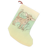 Chihuahua I'm Kind of a Big Deal Graphic Design Small Christmas Stocking (Front (Hanging))