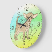 Chihuahua I'm Kind of a Big Deal Numbered Large Clock (Angle)