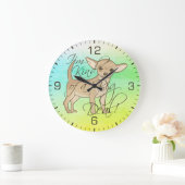 Chihuahua I'm Kind of a Big Deal Numbered Large Clock (Home)