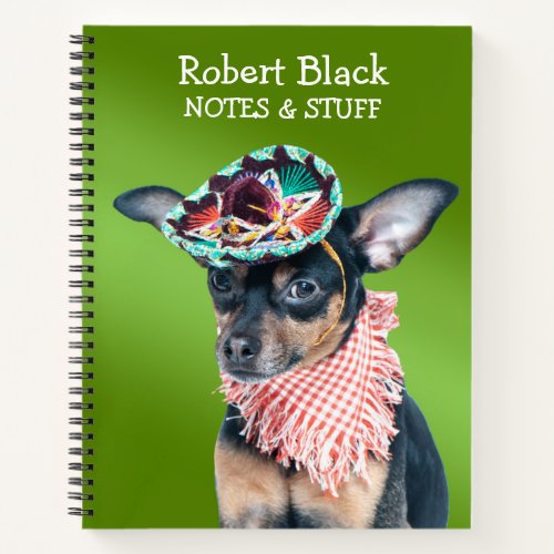 Chihuahua in a Mexican Sombrero Notebook