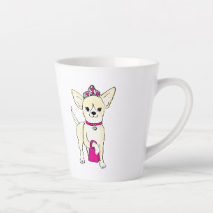 Chihuahua in a tiara latte mug