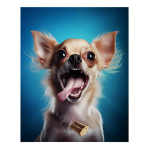 Chihuahua In Action Poster