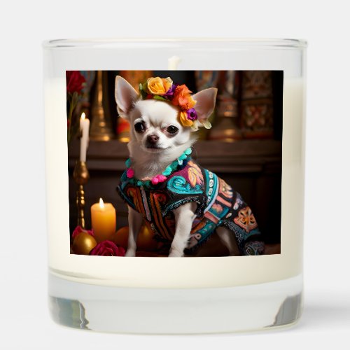 Chihuahua in an Altar for Day of the Dead Scented Candle