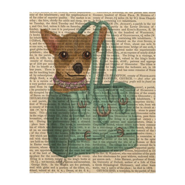 Chihuahua In Bag Wood Wall Decor (Front)