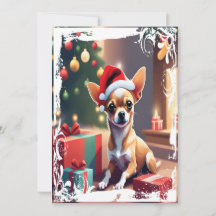 Chihuahua in Christmas Hat