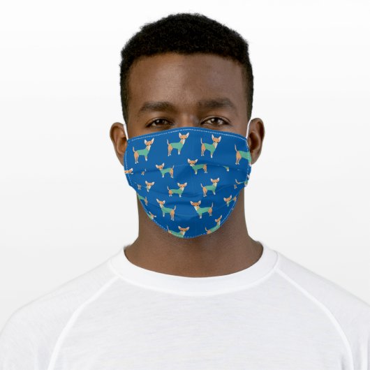 Chihuahua in Scrubs Nurse Adult Cloth Face Mask (Worn)