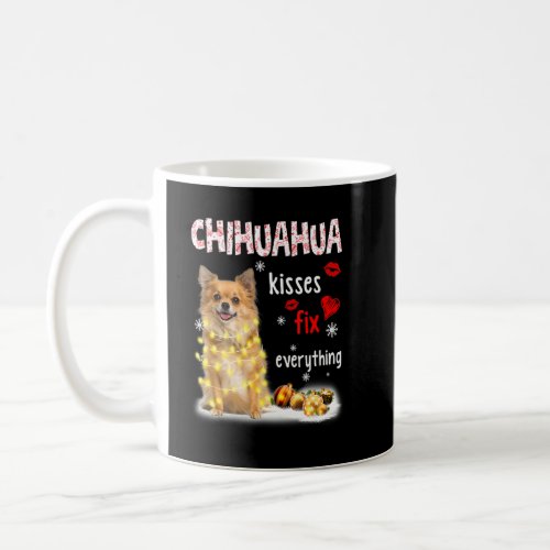 Chihuahua Kisses Fix Everything Christmas Light Pa Coffee Mug