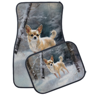 Chihuahua Let It Snow Christmas Car Floor Mat