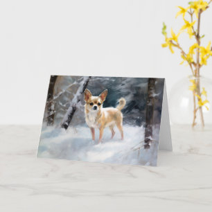Chihuahua Let It Snow Christmas Card