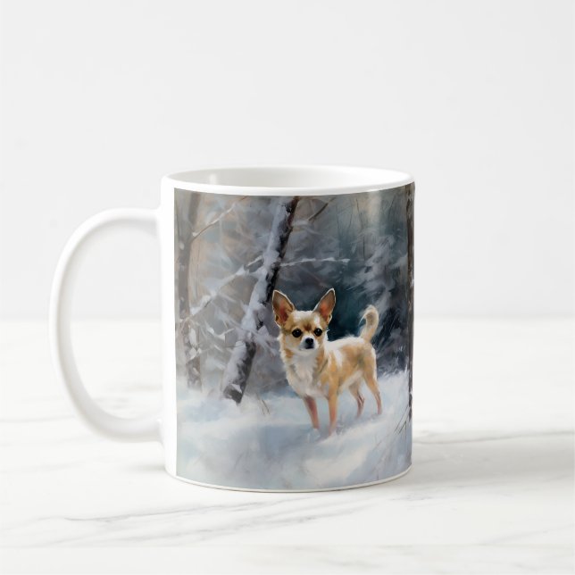 Chihuahua  Let It Snow Christmas Coffee Mug (Left)