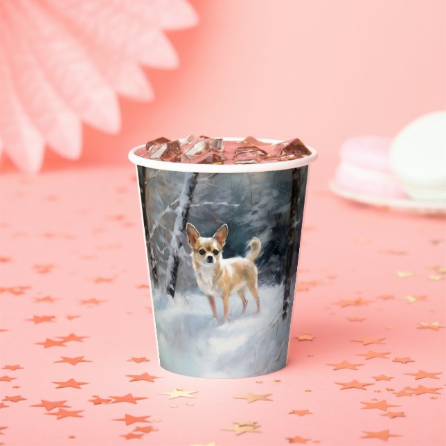 Chihuahua  Let It Snow Christmas Paper Cups (Insitu)