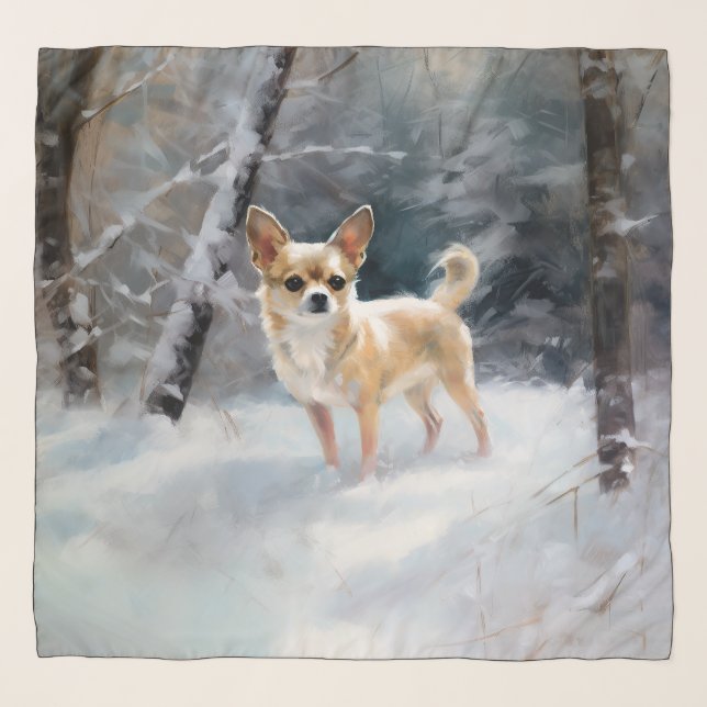 Chihuahua  Let It Snow Christmas Scarf (Front)
