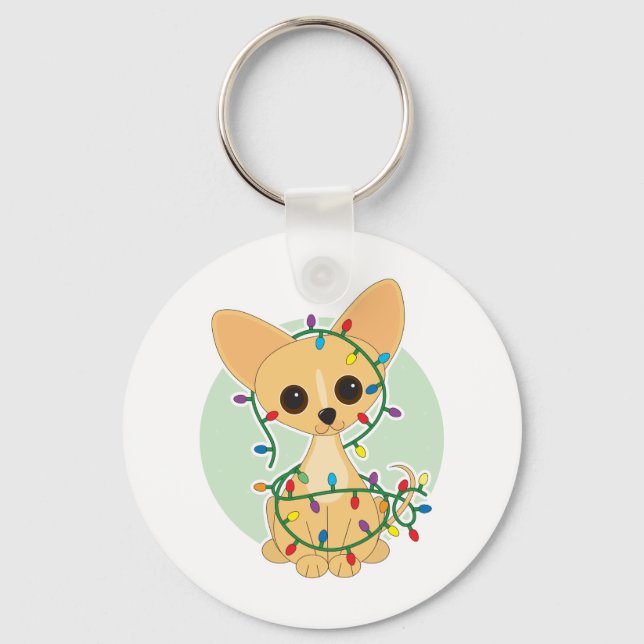 Chihuahua Lights Keychain (Front)