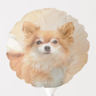 Chihuahua Long-Haired Dog Painting Original Art Balloon