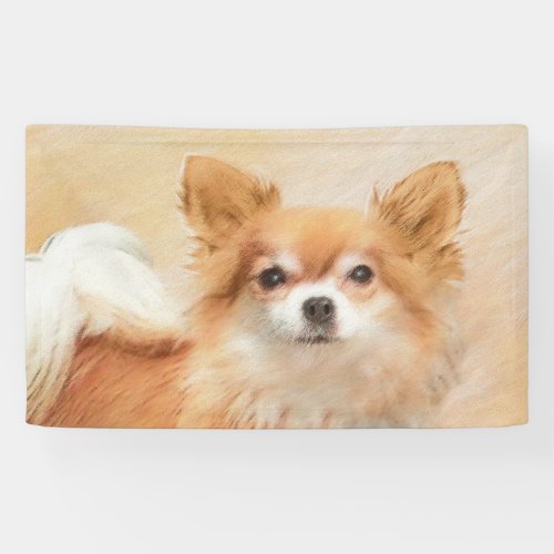 Chihuahua Long_Haired Dog Painting Original Art Banner