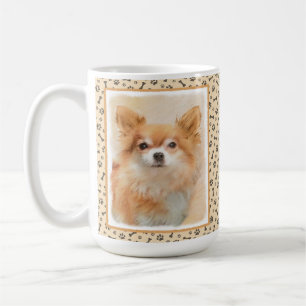 Chihuahua Long-Haired Dog Painting Original Art Coffee Mug