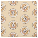 Chihuahua Long-Haired Dog Painting Original Art Fabric