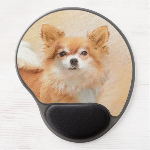 Chihuahua Long_Haired Dog Painting Original Art Gel Mouse Pad