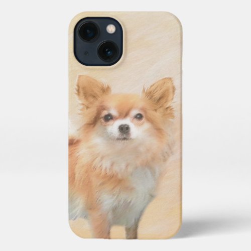 Chihuahua Long_Haired Dog Painting Original Art iPhone 13 Case